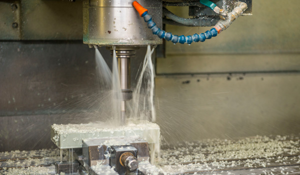 CNC drill with water